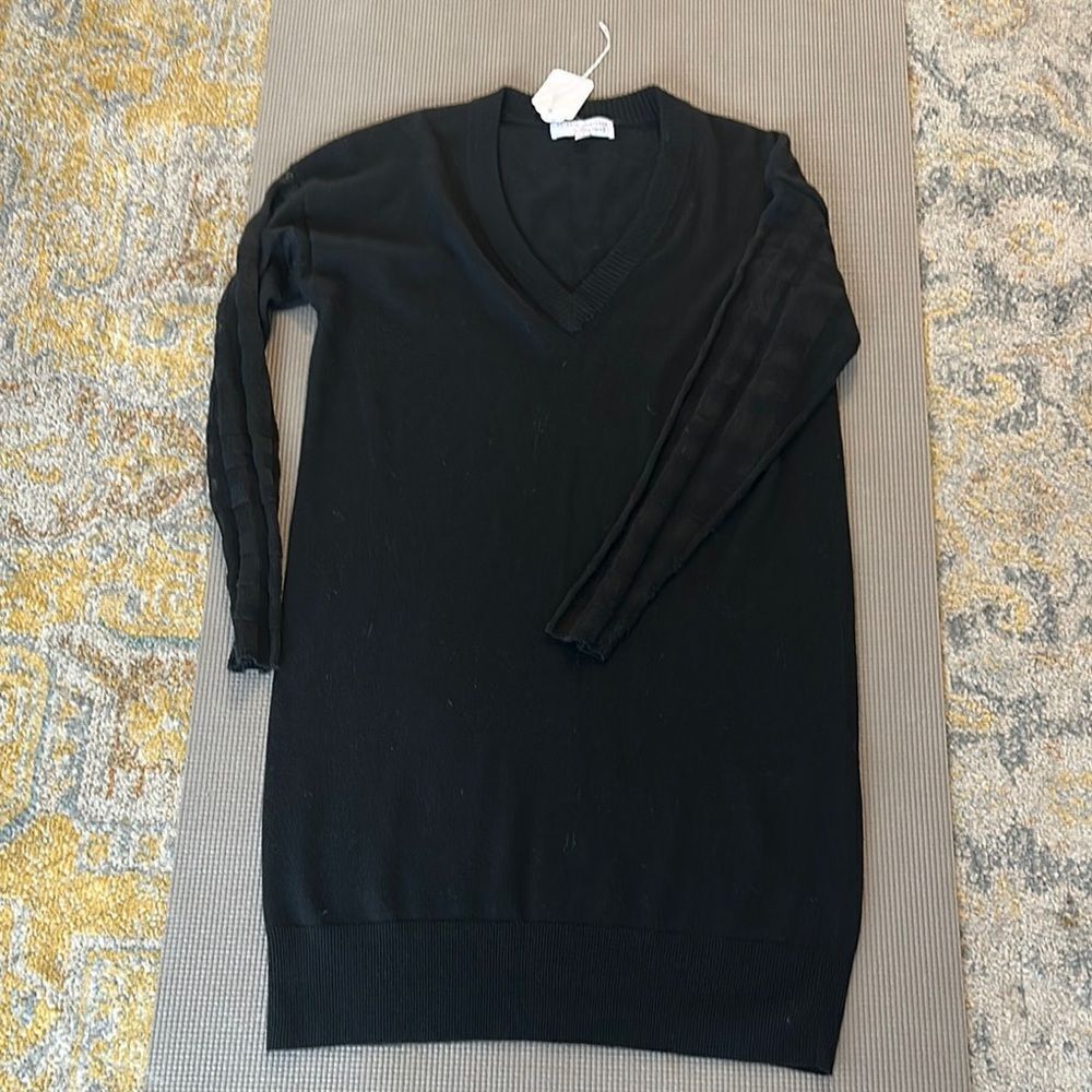Esteban Cortazar Long Sleeve V Neck Sweater Dress